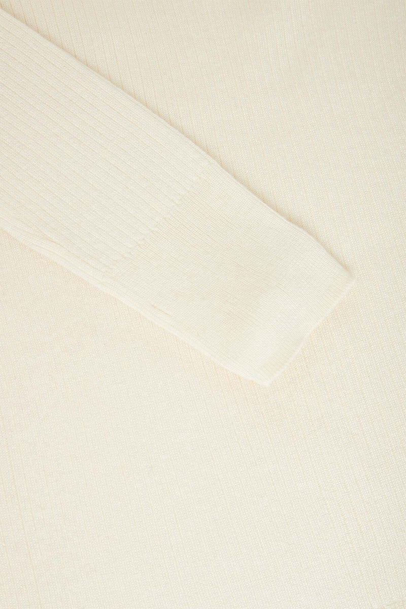 Maglione a coste a scollo rotondo