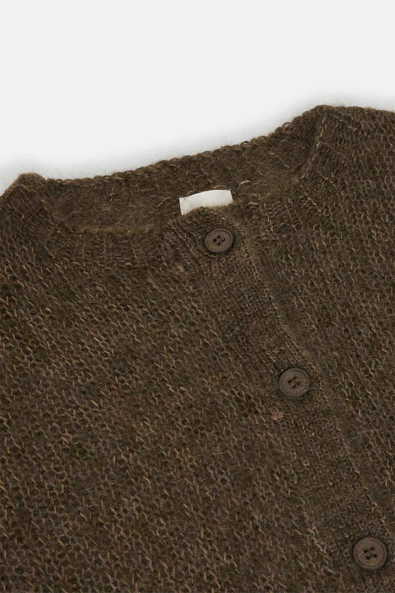 Cardigan a Maniche Lunghe con Scollo Tondo