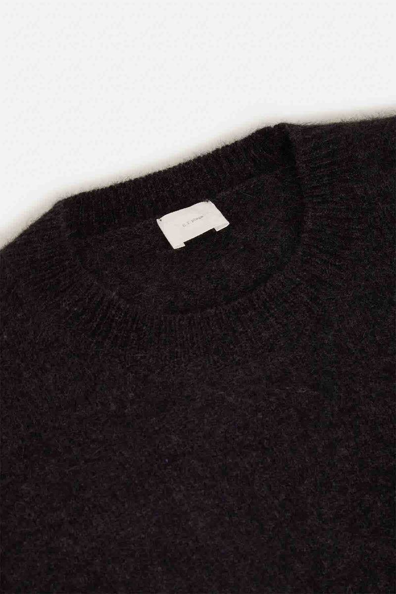 Maglione in lana Hamilton e procione con bottone laterale
