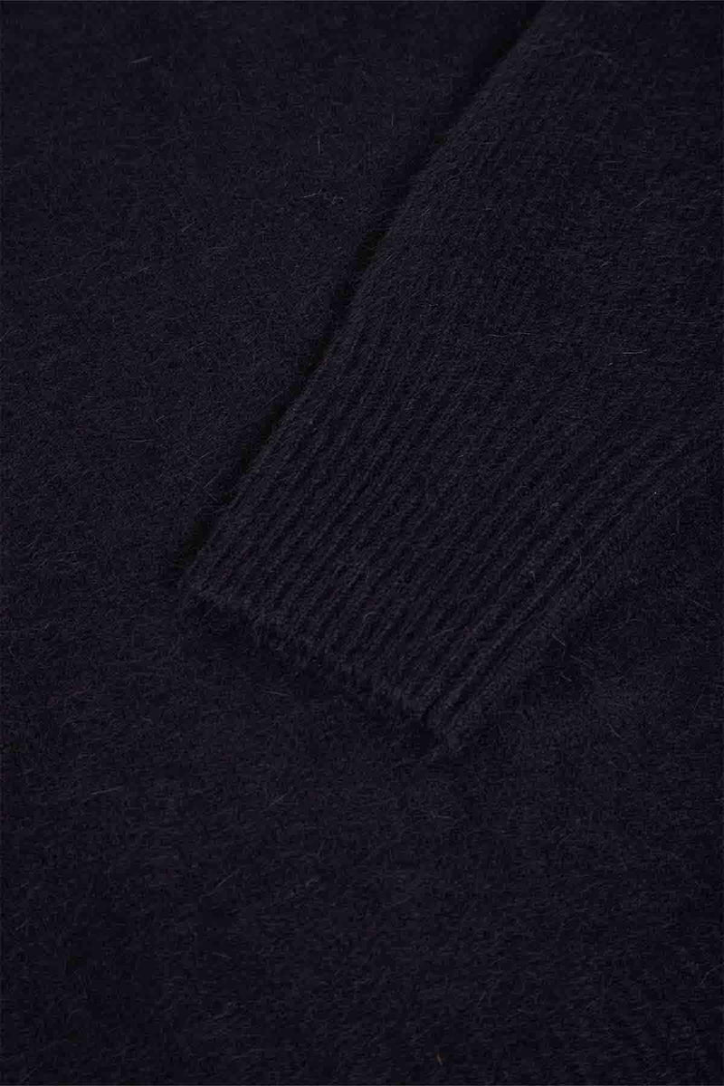 Maglione in lana Hamilton e procione con bottone laterale