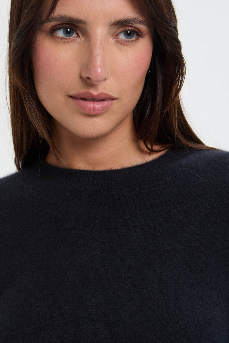 Maglione in lana Hamilton e procione con bottone laterale