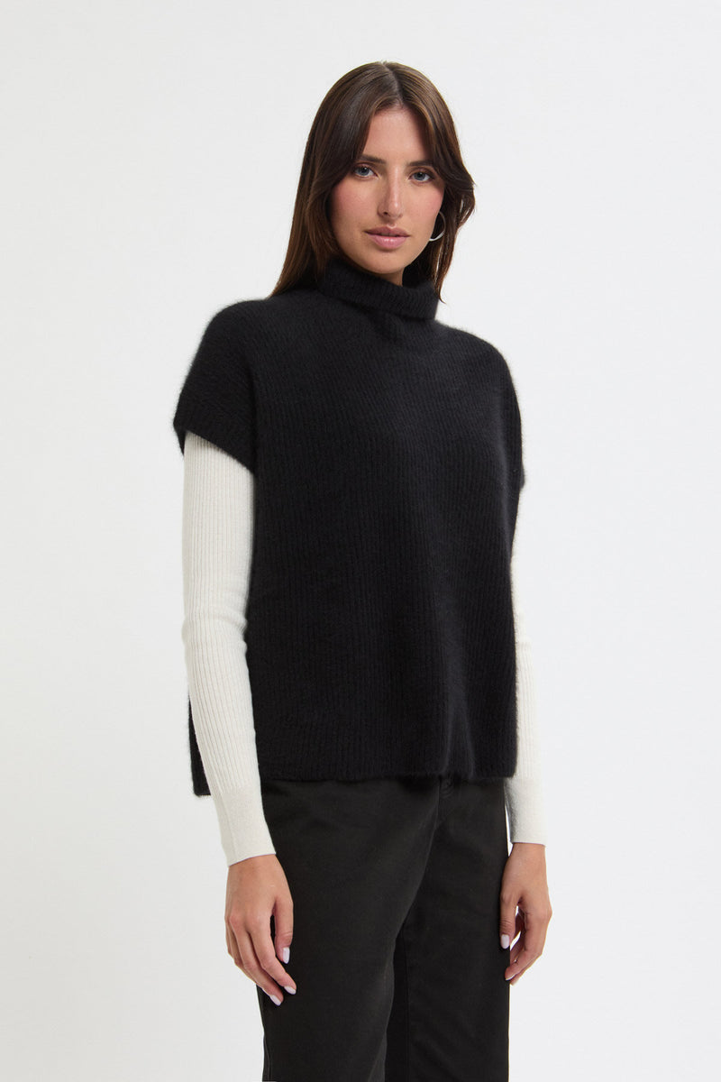 Gilet a collo alto
