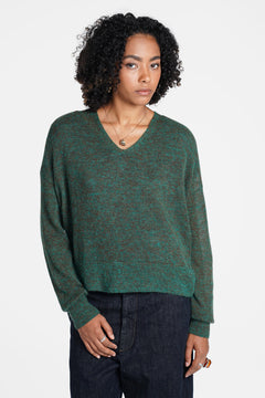 Pullover con Scollo a V a Maniche Lunghe