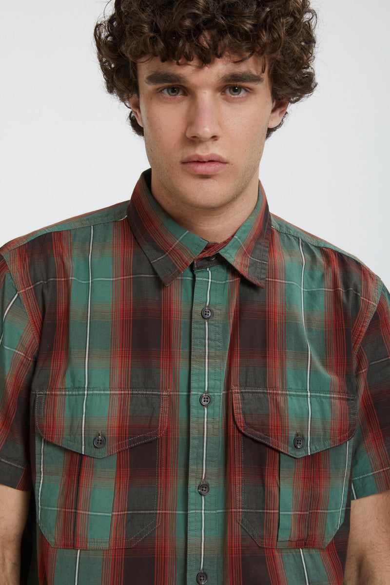 FILSON'S WASHED SHORT SLEEVE FEATHER CLOTH SHIRT