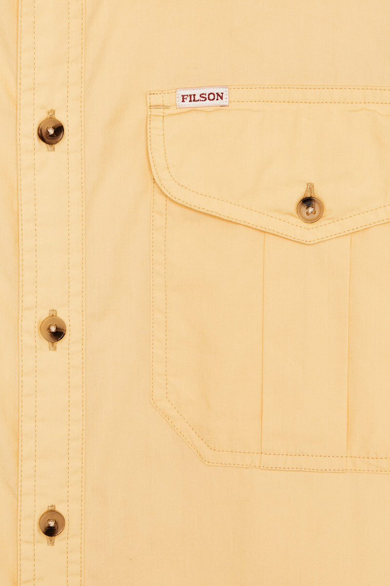 FILSON'S WASHED SHORT SLEEVE FEATHER CLOTH SHIRT