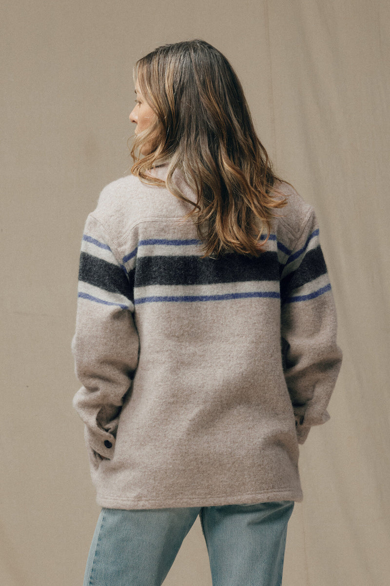 Overshirt in lana da donna