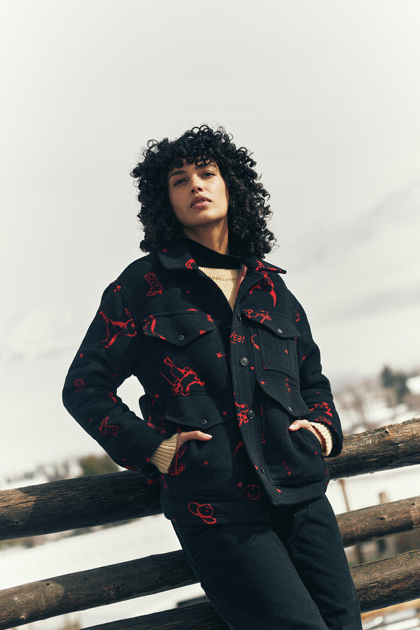 GIACCA CRUISER IN LANA JACQUARD DA DONNA