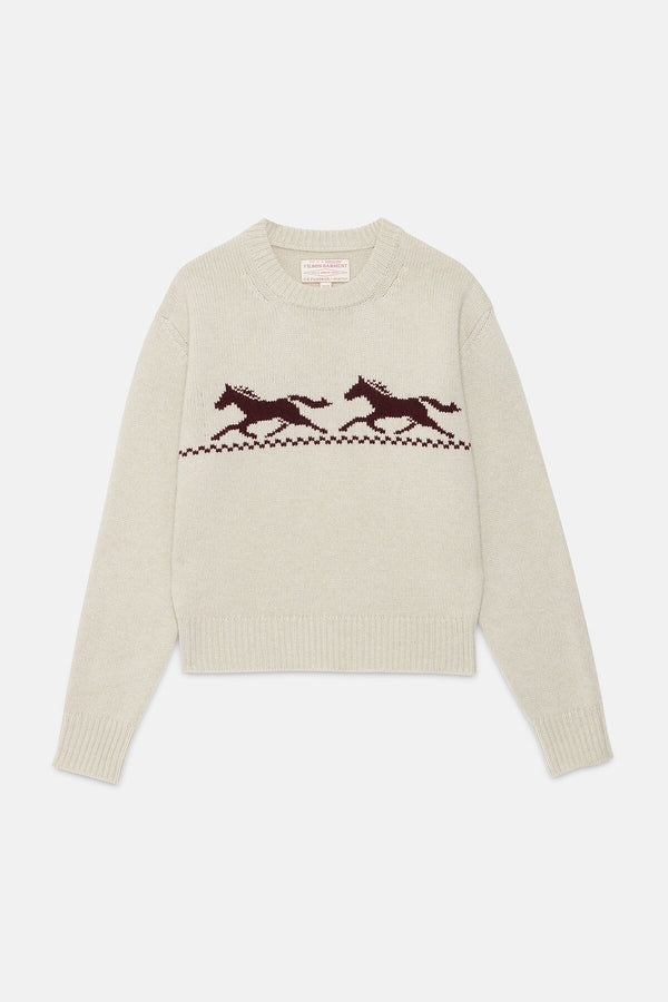 WOMEN'S WOOL CREWNECK SWEATER