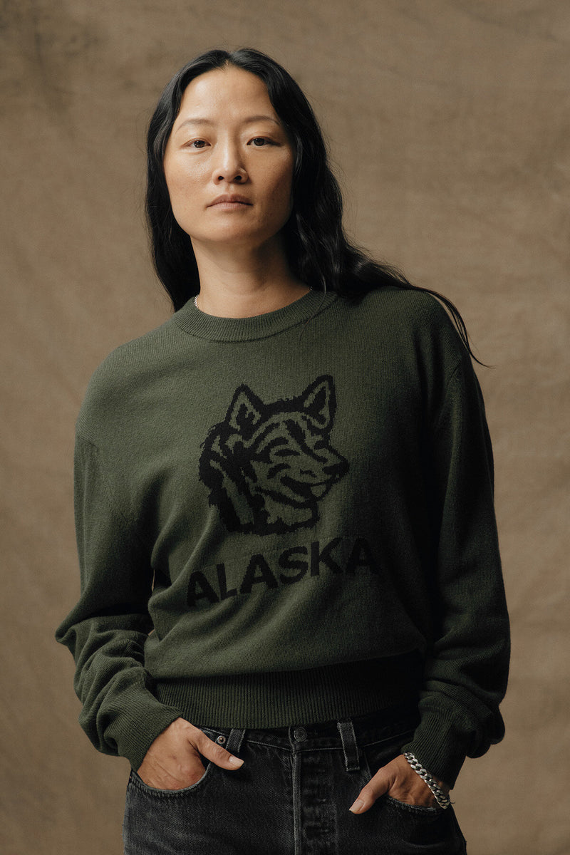 WOMEN’S GRAPHIC WOOL SWEATER