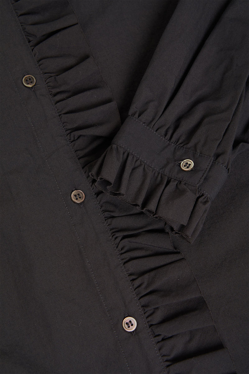 Camicia con collo arricciato