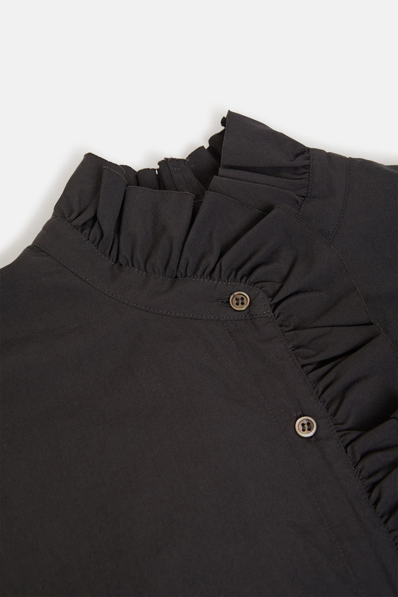 Camicia con collo arricciato