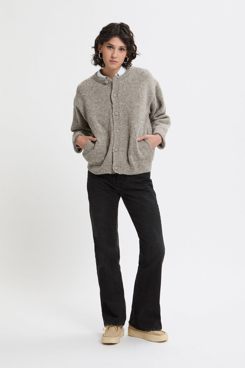 Cardigan in maglia peruviana