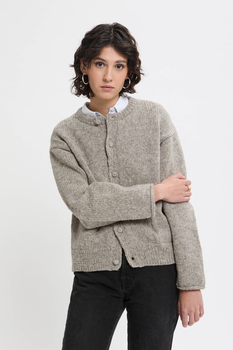 Cardigan in maglia peruviana