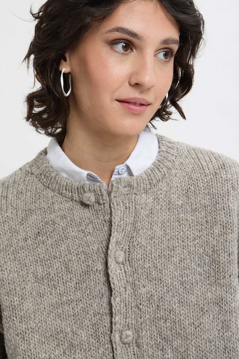 Cardigan in maglia peruviana