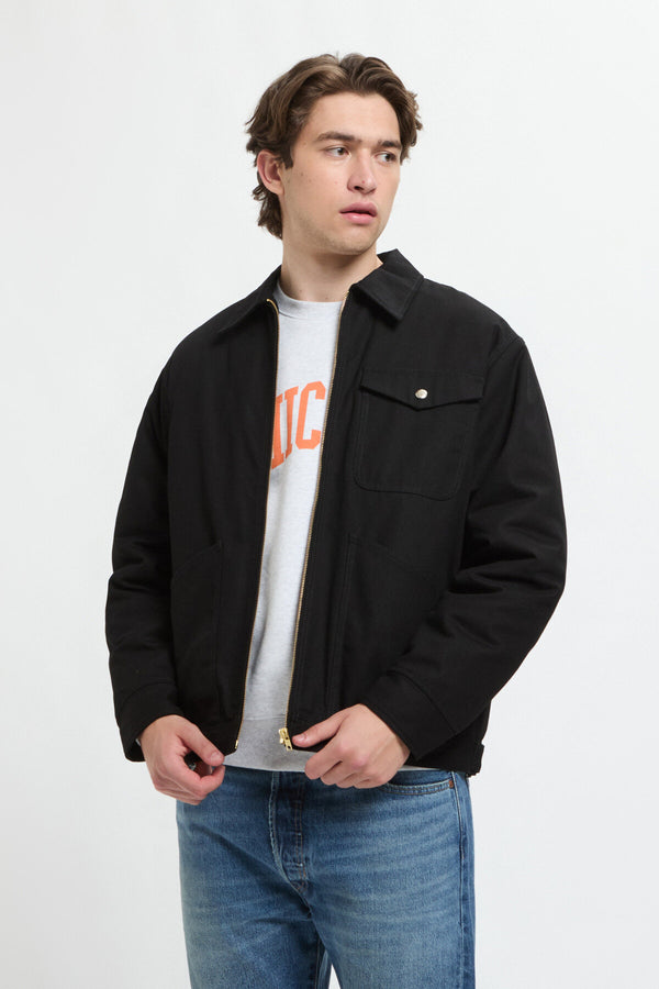 Giacca con zip e fodera in cotone