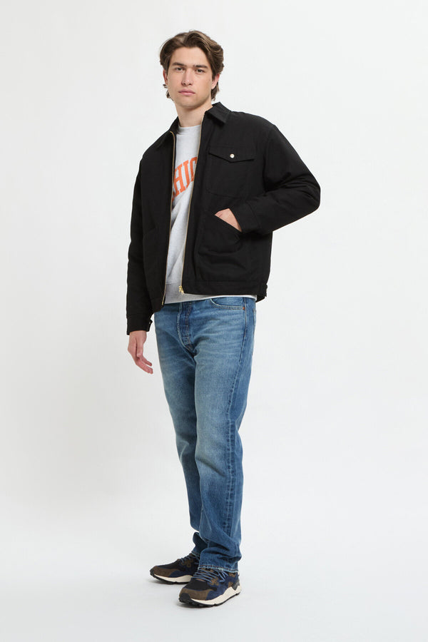 Giacca con zip e fodera in cotone
