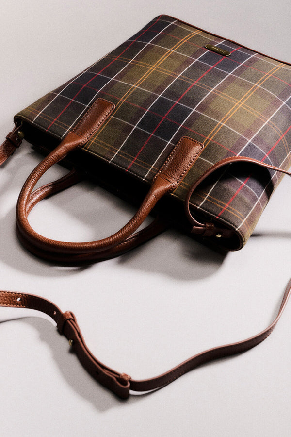 Borsa tote in tartan Birch Barbour