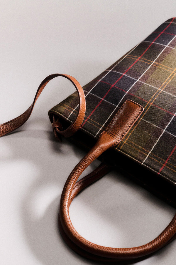 Borsa tote in tartan Birch Barbour