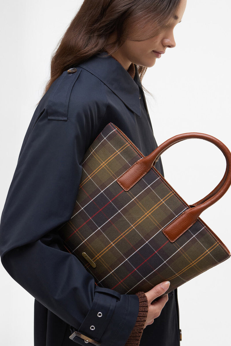 Borsa tote in tartan Birch Barbour