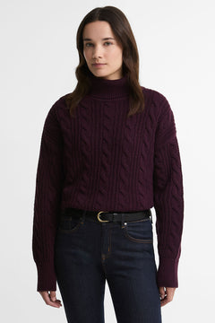 Barbour Agatha Wool Cable Knit Rollneck Jumper