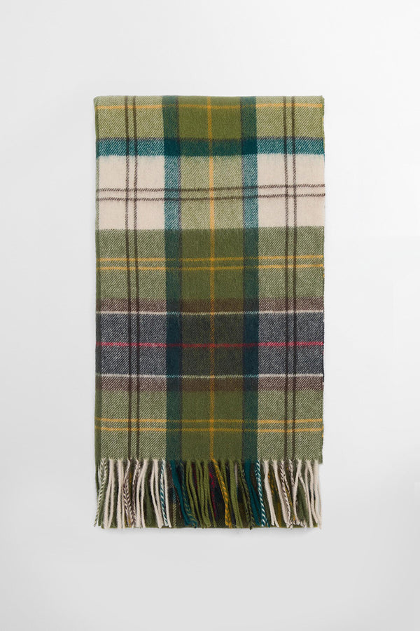 Sciarpa con motivo tartan in lana d’agnello Serena