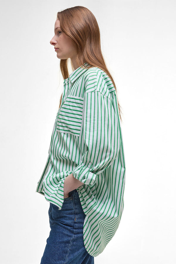 Camicia a maniche lunghe Nicola a righe dalla vestibilità rilassata