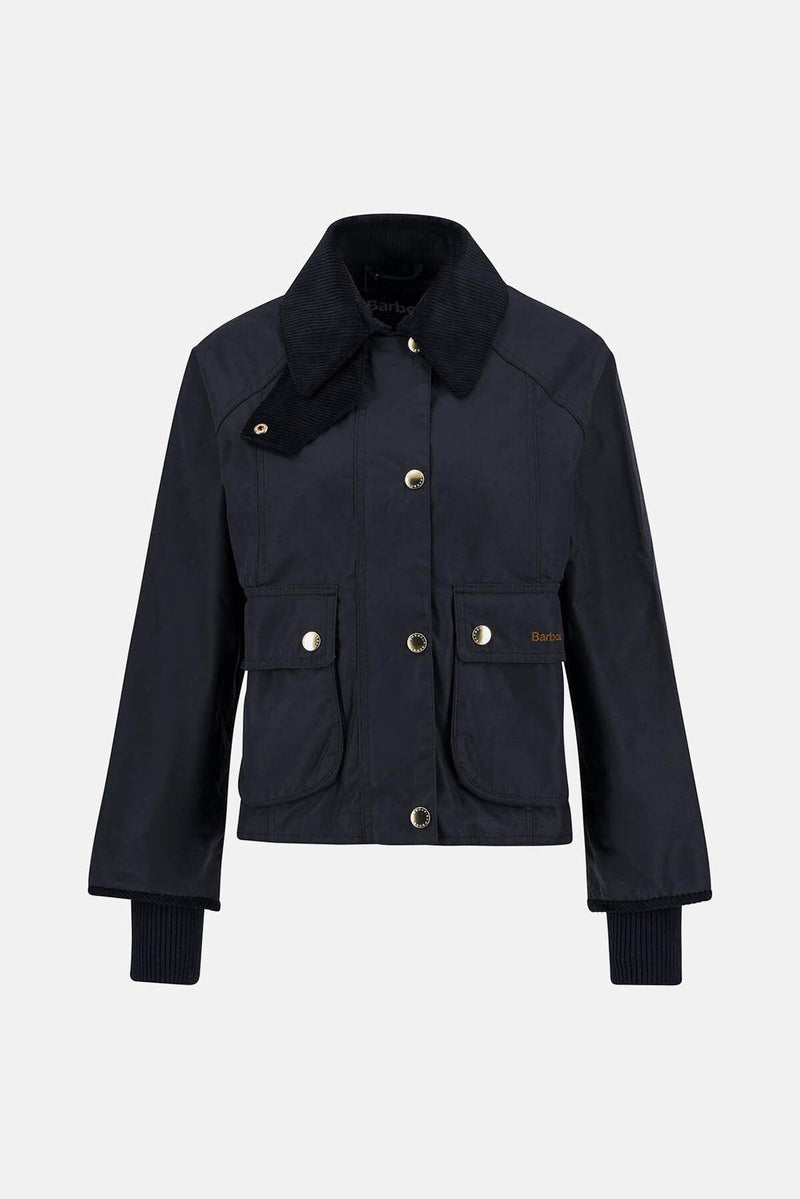 Giacca cerata Beadnell dal taglio crop