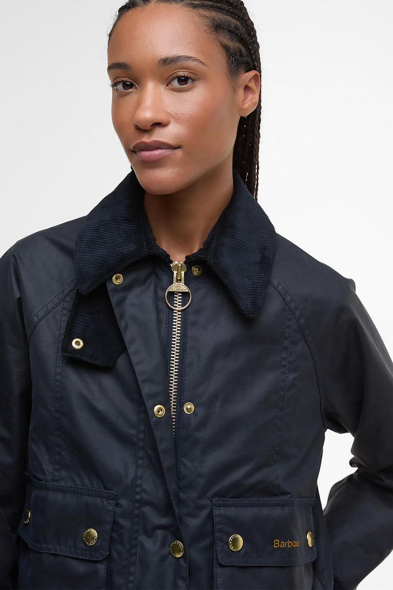 Giacca cerata Beadnell dal taglio crop