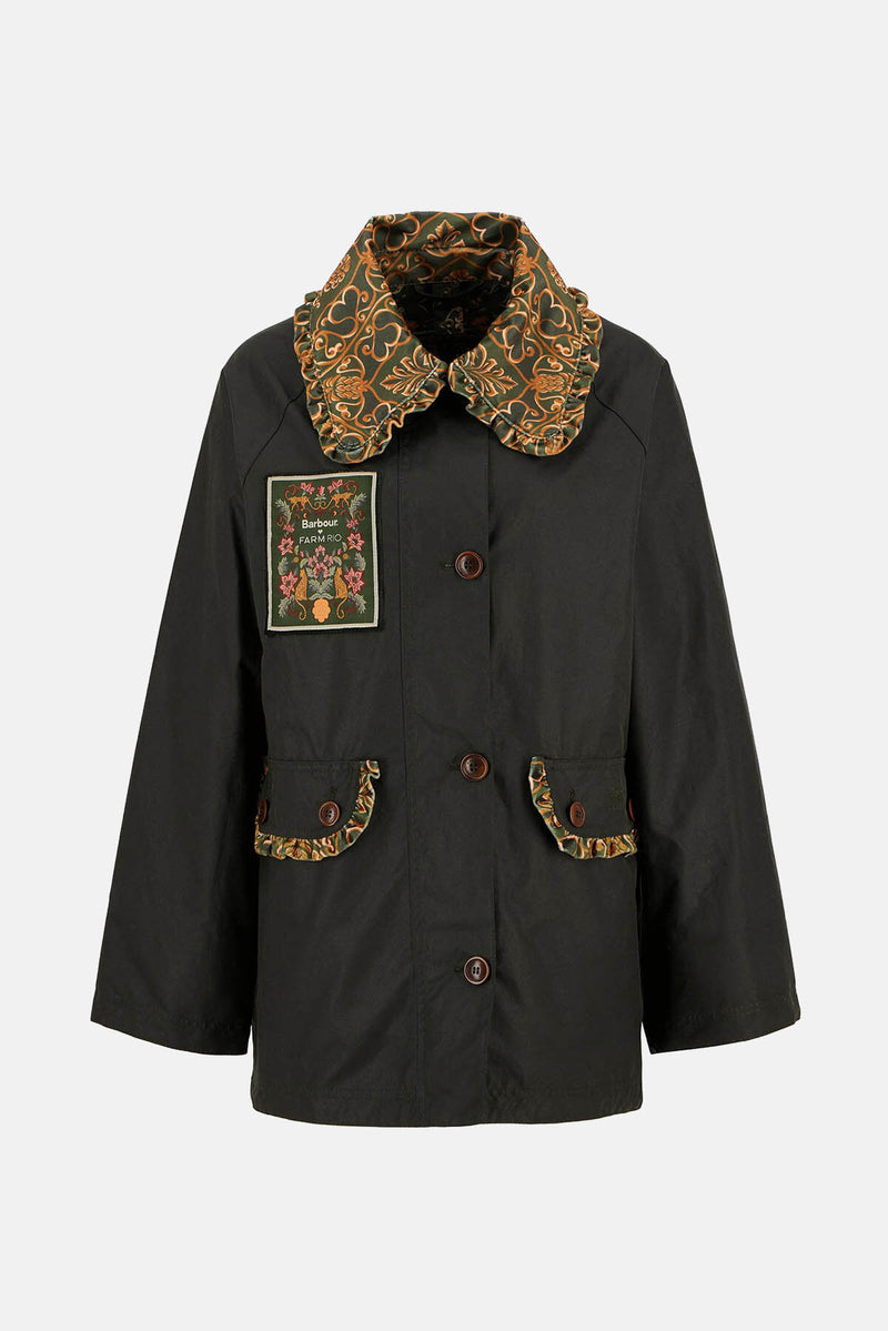Barbour x FARM Rio Maria-Clara Waxed Jacket