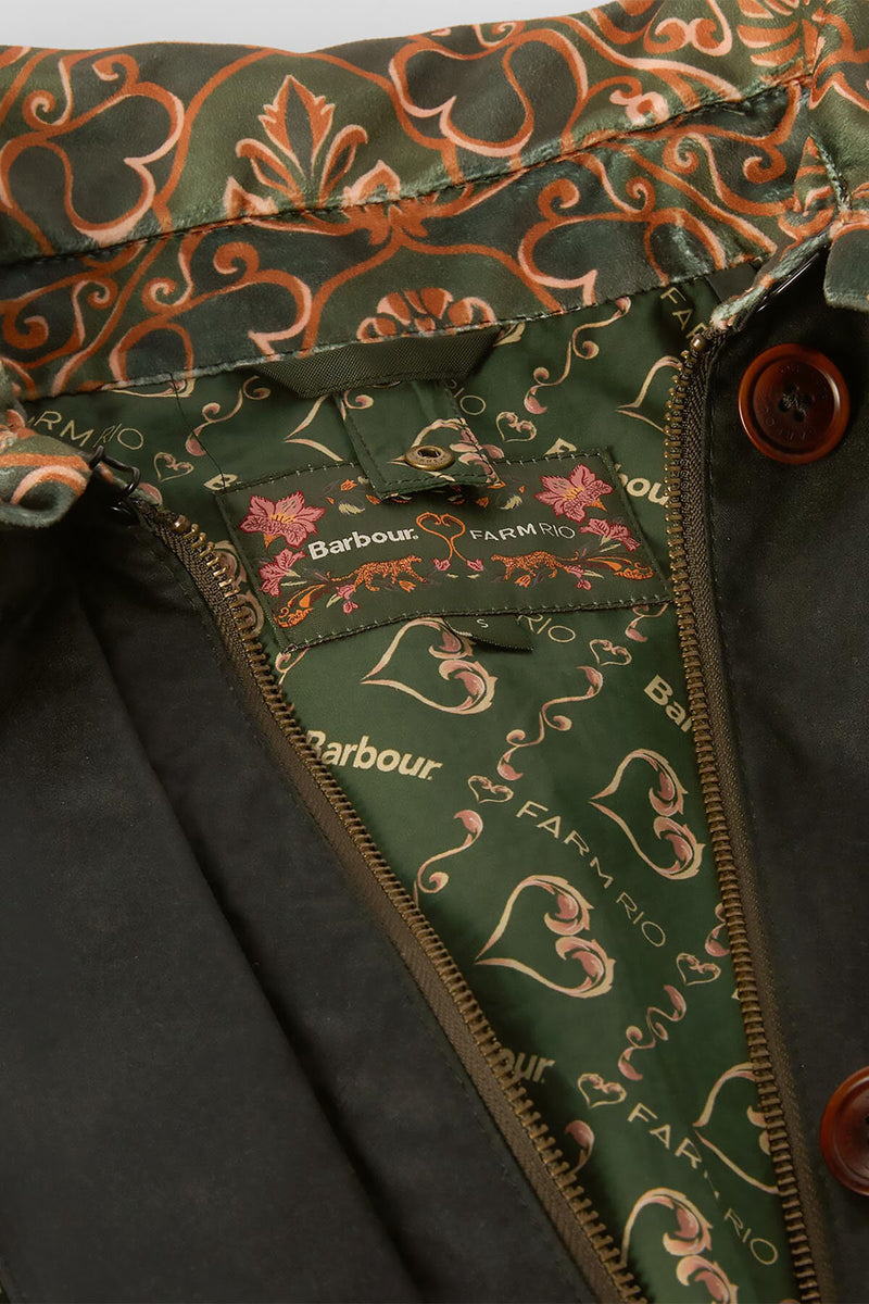 Barbour x FARM Rio Maria-Clara Waxed Jacket