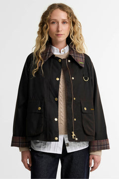 Giacca cerata Spey con colletto in tartan Barbour Icons