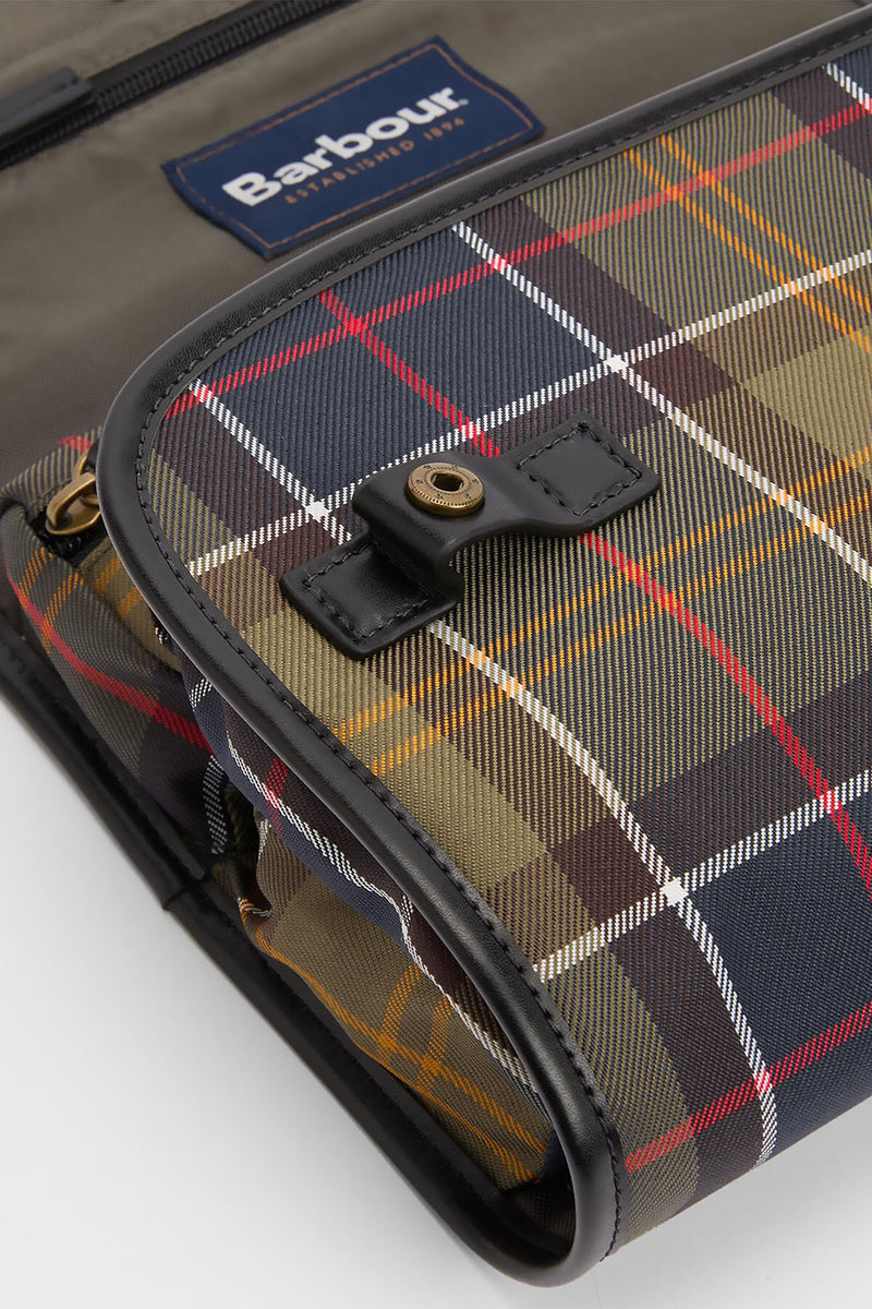 Astuccio da bagno da appendere in tartan
