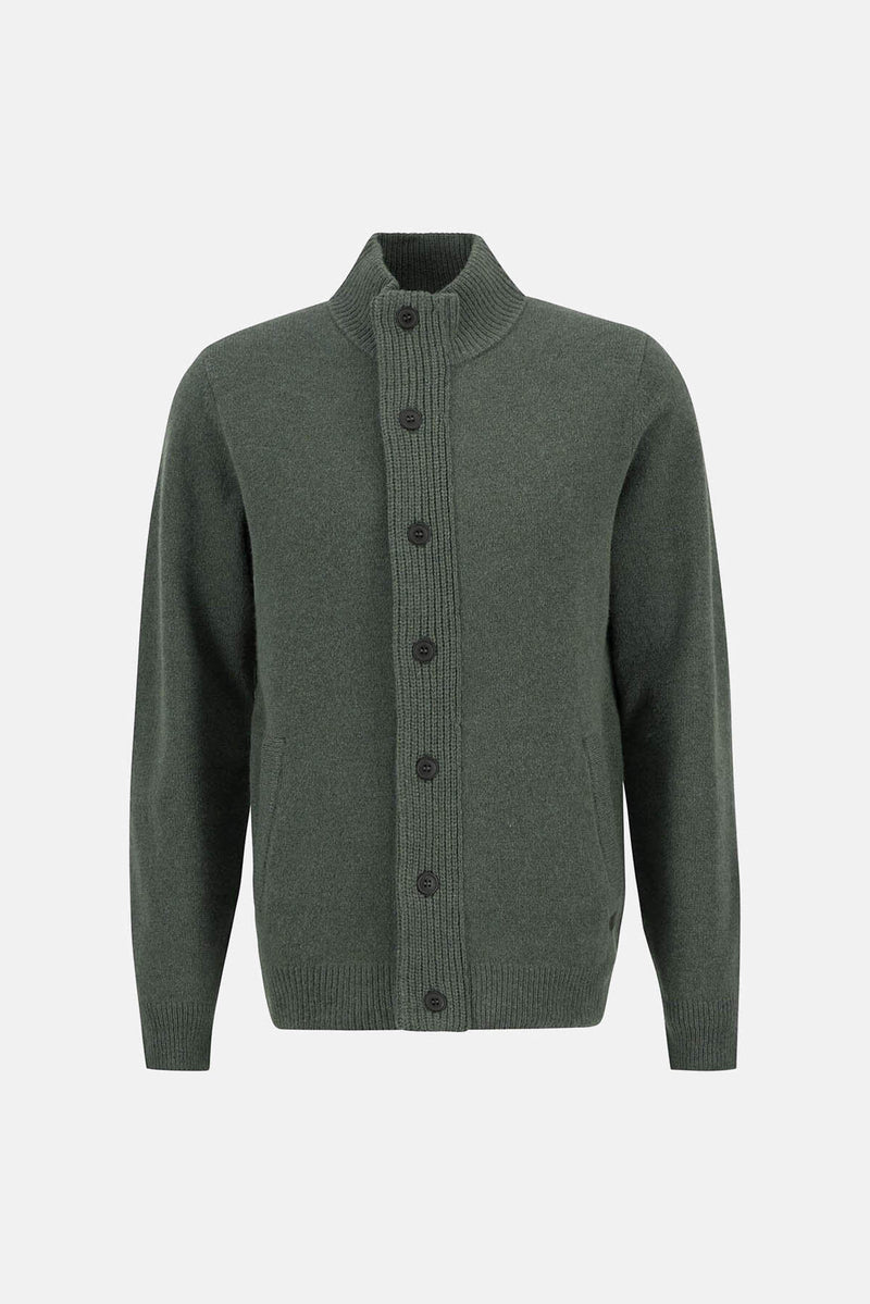 Cardigan Essential con toppe e zip