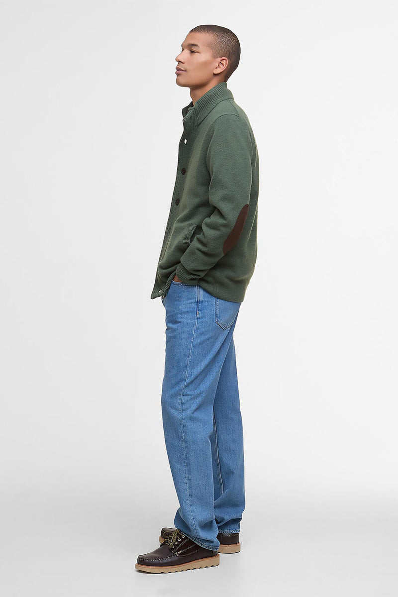 Cardigan Essential con toppe e zip