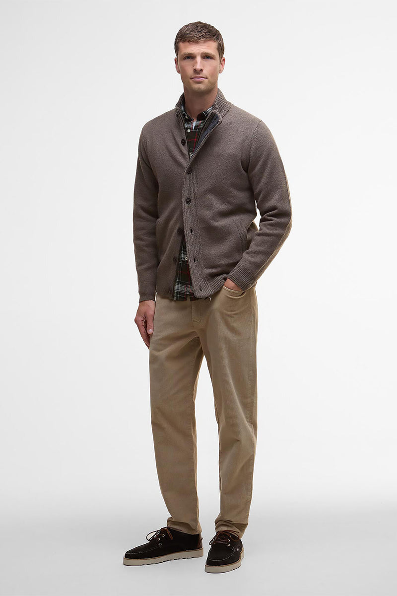 Cardigan Essential con toppe e zip
