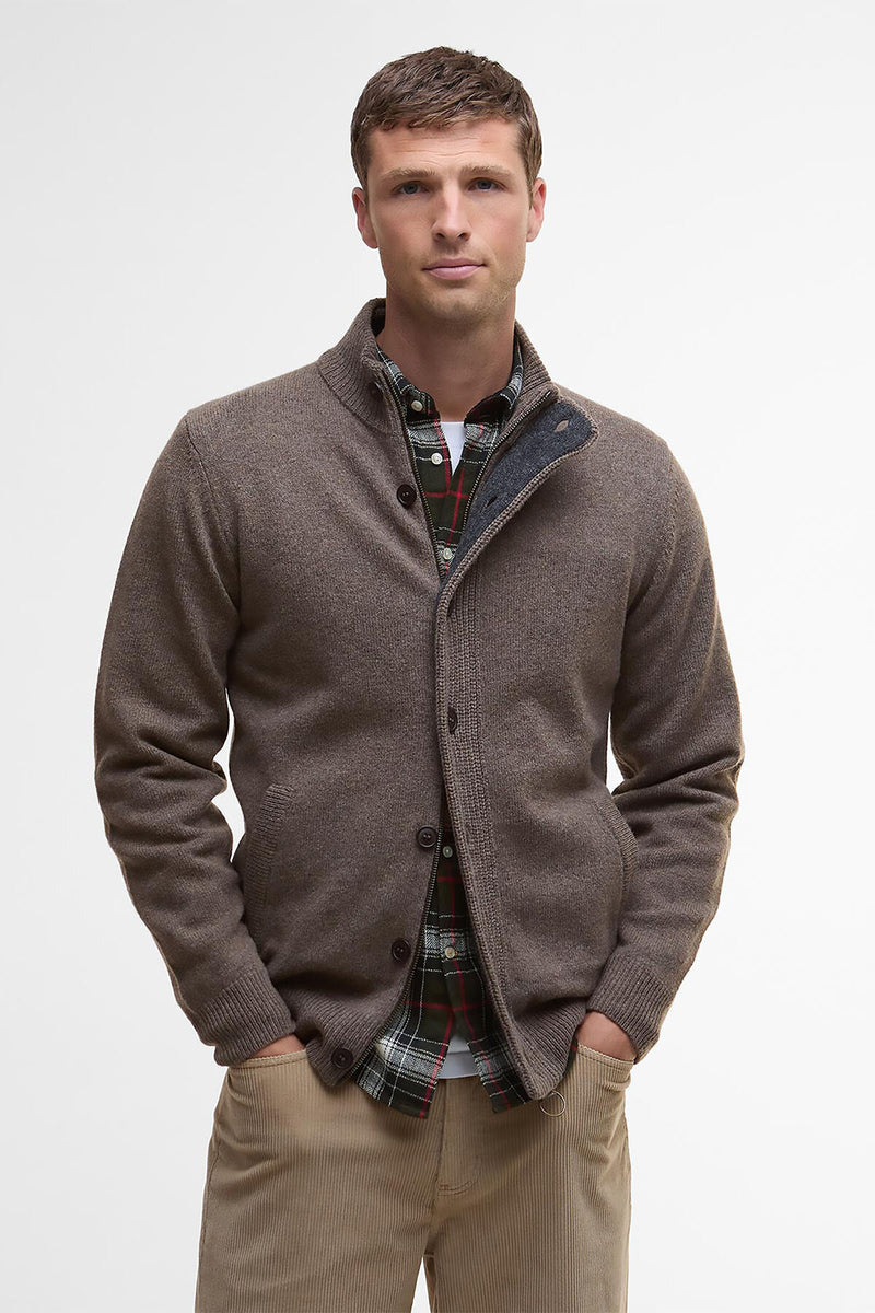 Cardigan Essential con toppe e zip