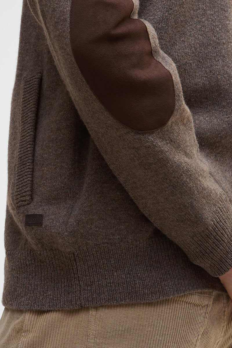 Cardigan Essential con toppe e zip