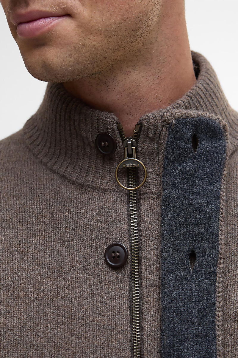 Cardigan Essential con toppe e zip