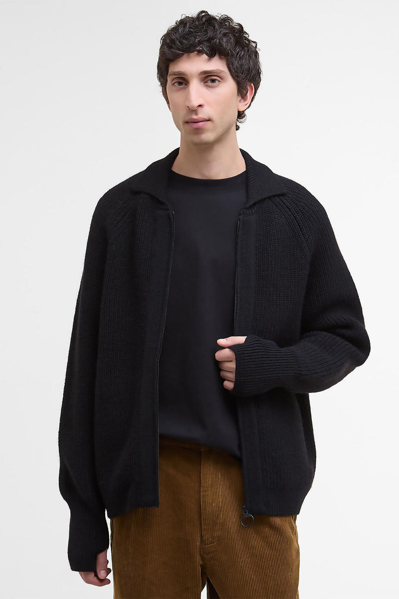 Cardigan lavorato con chiusura a zip Garthman Barbour