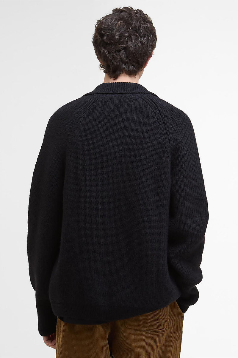 Cardigan lavorato con chiusura a zip Garthman Barbour