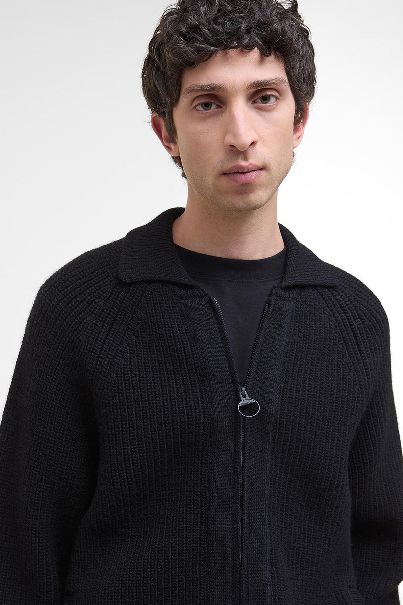 Cardigan lavorato con chiusura a zip Garthman Barbour