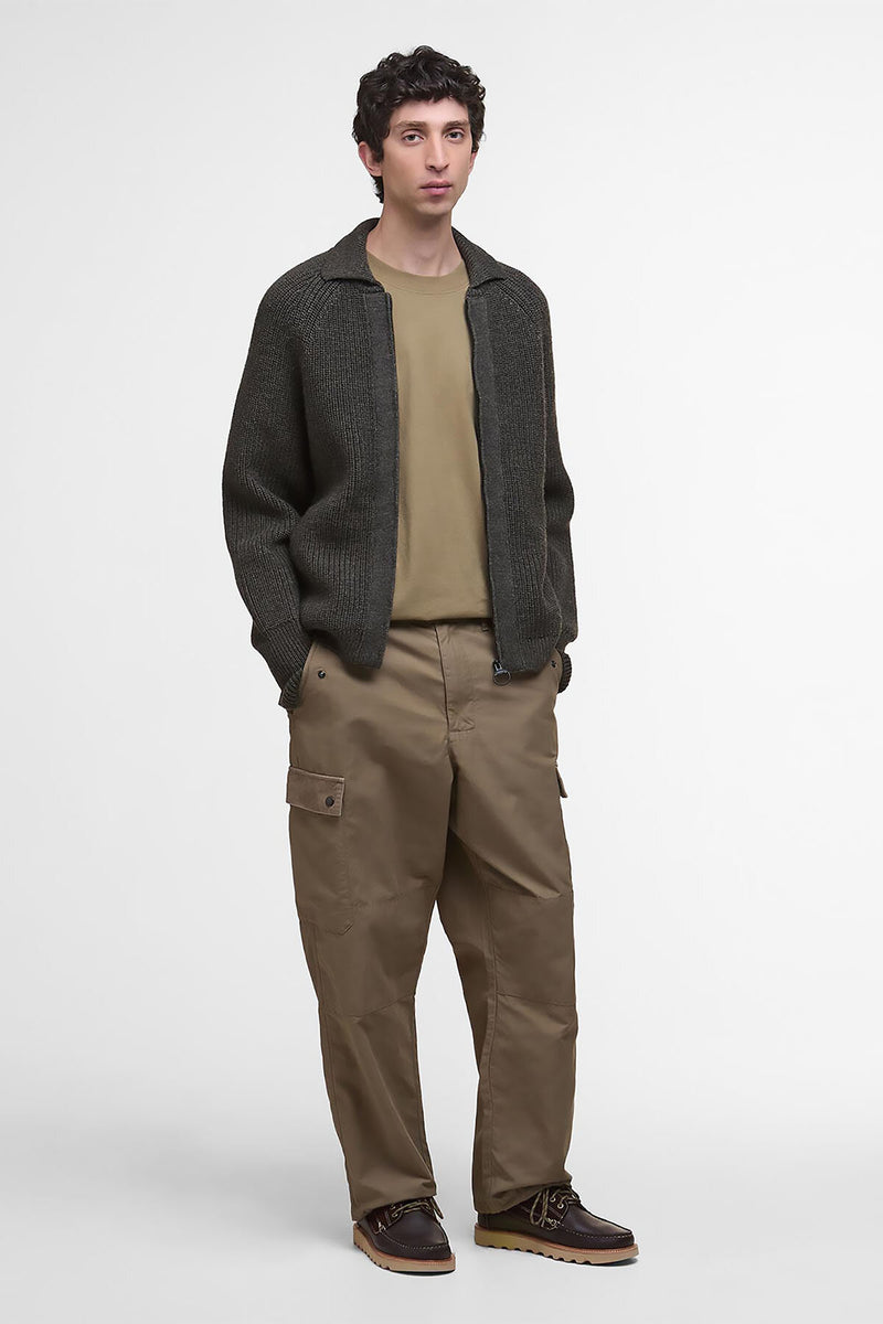 Cardigan lavorato con chiusura a zip Garthman Barbour