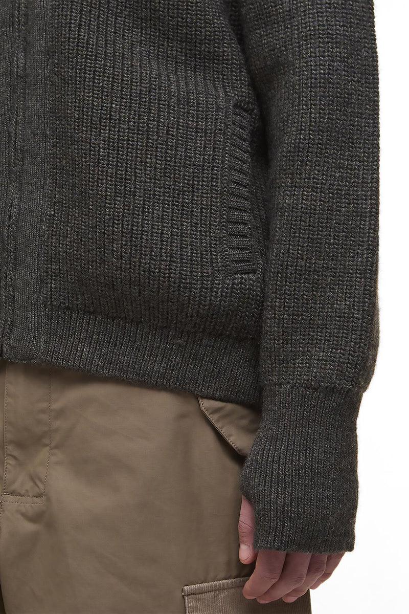 Cardigan lavorato con chiusura a zip Garthman Barbour