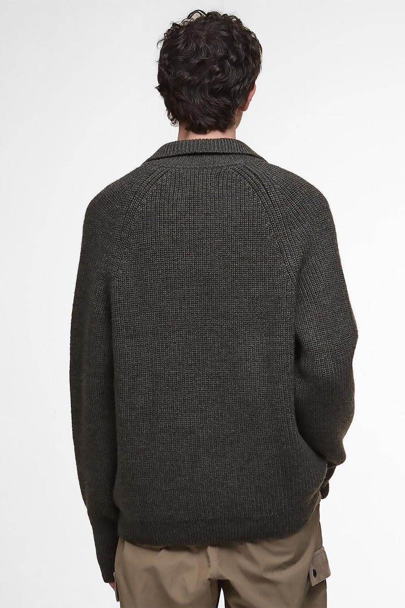 Cardigan lavorato con chiusura a zip Garthman Barbour