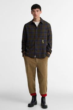 Tailored Tartan Long-Sleeved Shirt