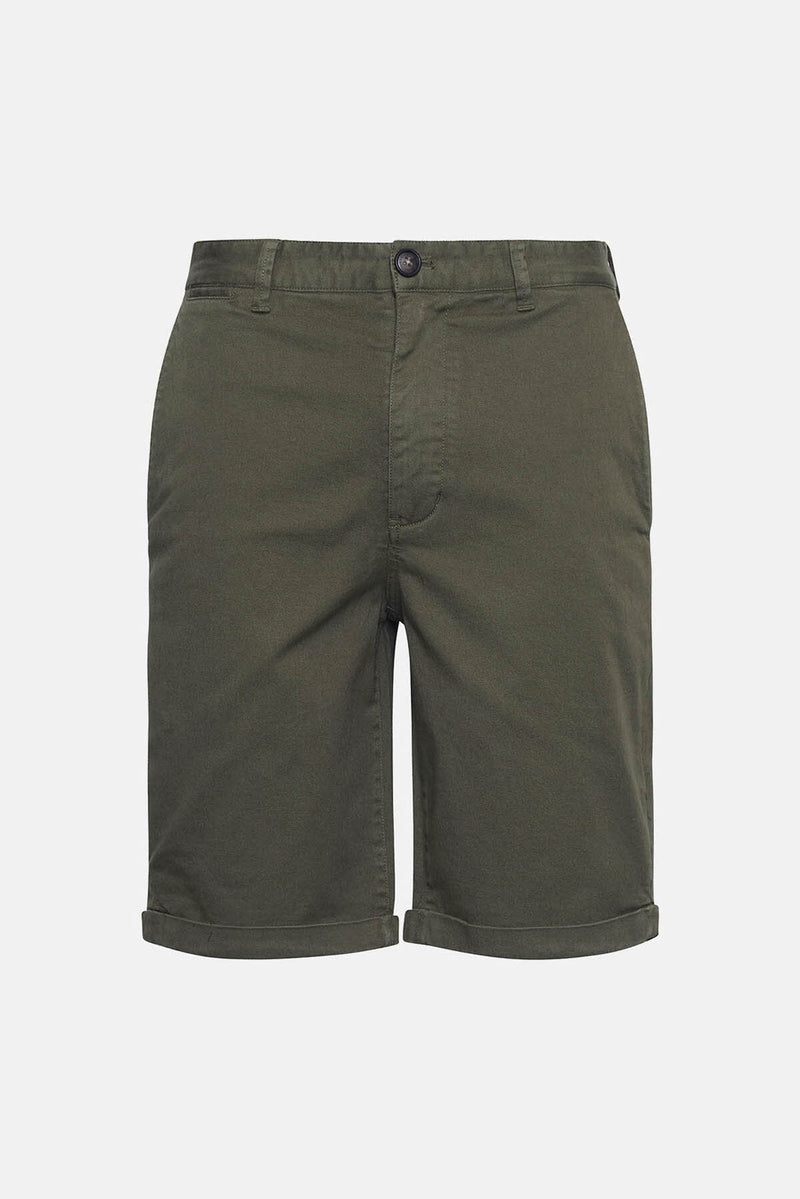 Shorts chino in twill lavato