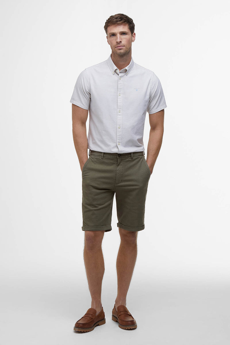 Shorts chino in twill lavato