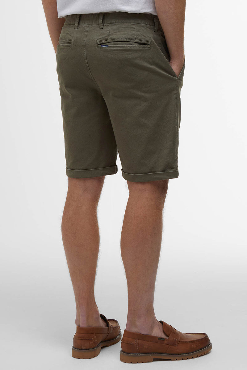Shorts chino in twill lavato