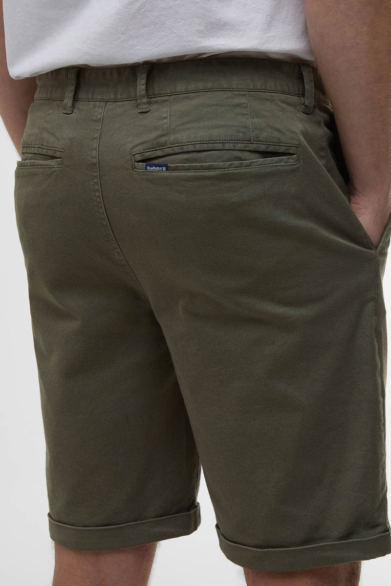 Shorts chino in twill lavato
