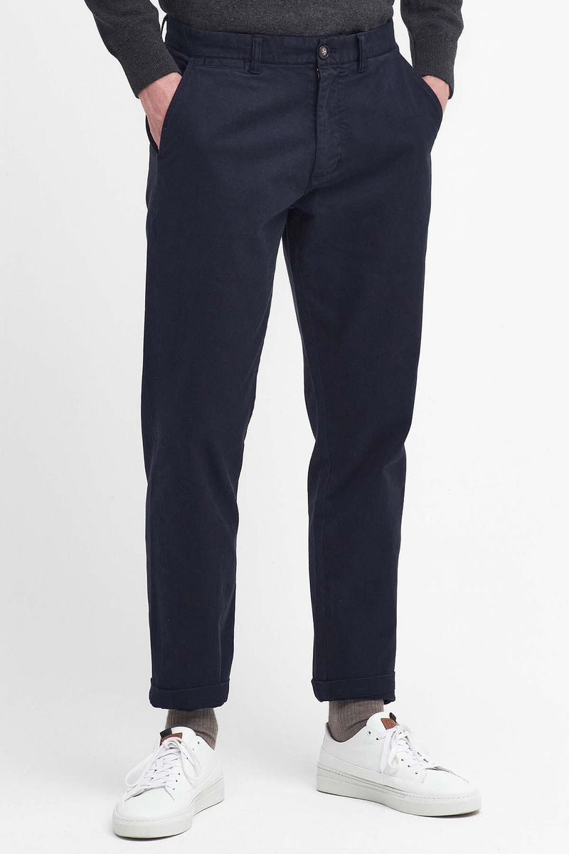 Washed Stretch Tailored Trousers